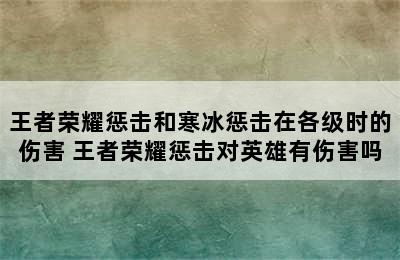 王者荣耀惩击和寒冰惩击在各级时的伤害 王者荣耀惩击对英雄有伤害吗